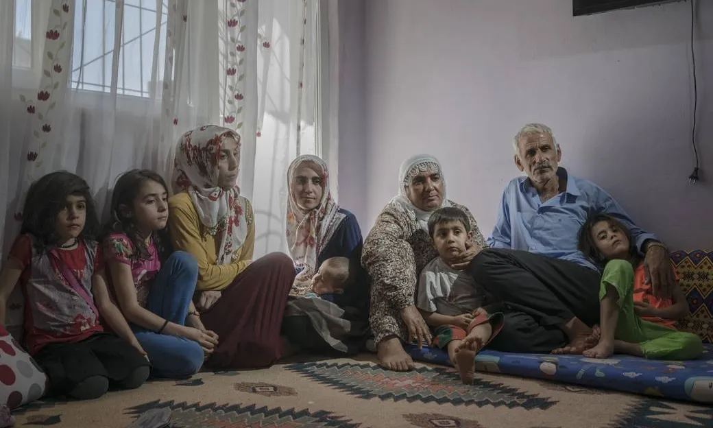 Família kurda desplaçada per la repressió de les autoritats turques. Font: Guy Martin/Panos