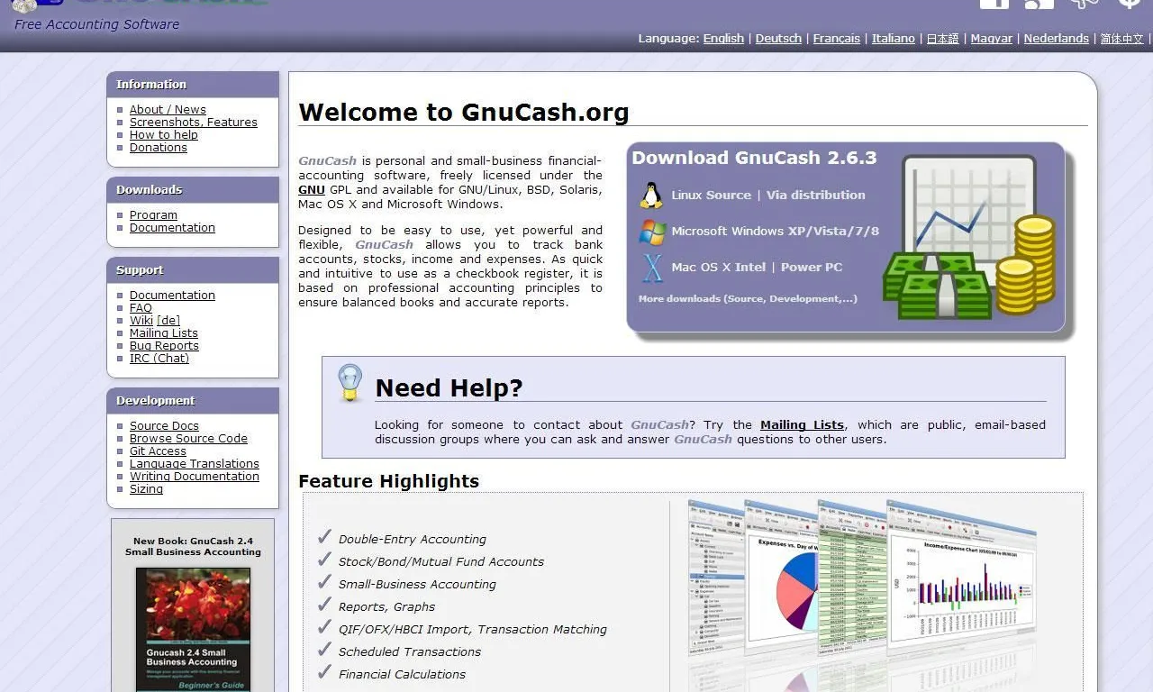 GNUCash podreu registrar tota la comptabilitat d'una entitat amb un cert volum econòmic. 