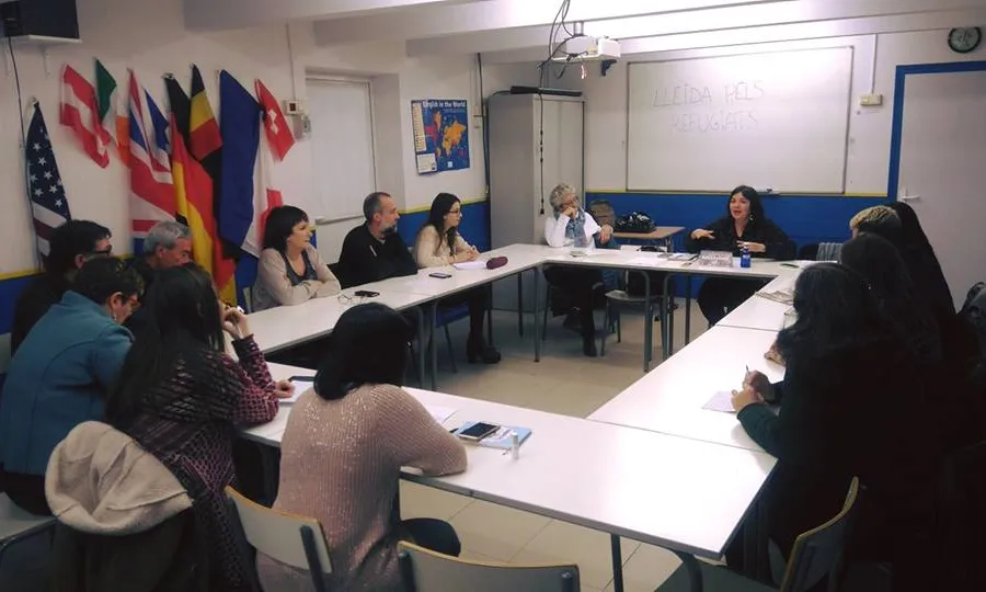 Reunió amb diverses persones col·laboradores - Foto: Lleida pels Refugiats