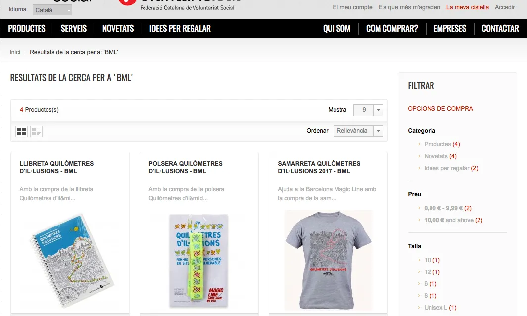 Els productes de la ML es poden adquirir a través de El Mercat Social o a la botiga Magic Line (Font: magiclinejd.org)