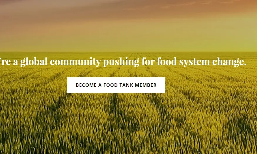 Imatge de la pàgina web de Food Tank. Font: Food Tank