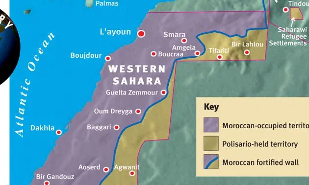 Mapa del Sàhara Occidental. Font: Human Rights House Network