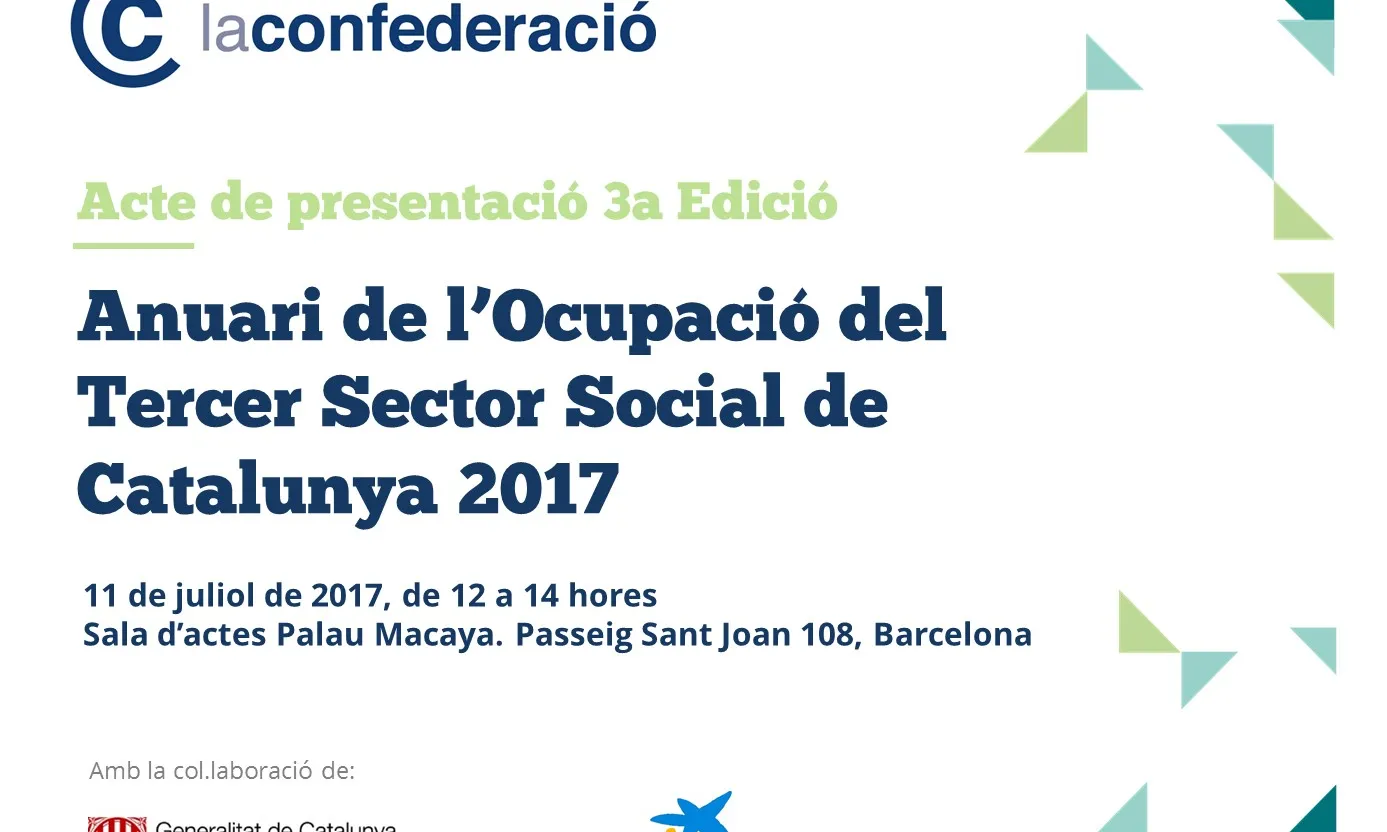 Cartell Presentació de l’Anuari de l’Ocupació del Tercer Sector Social de Catalunya