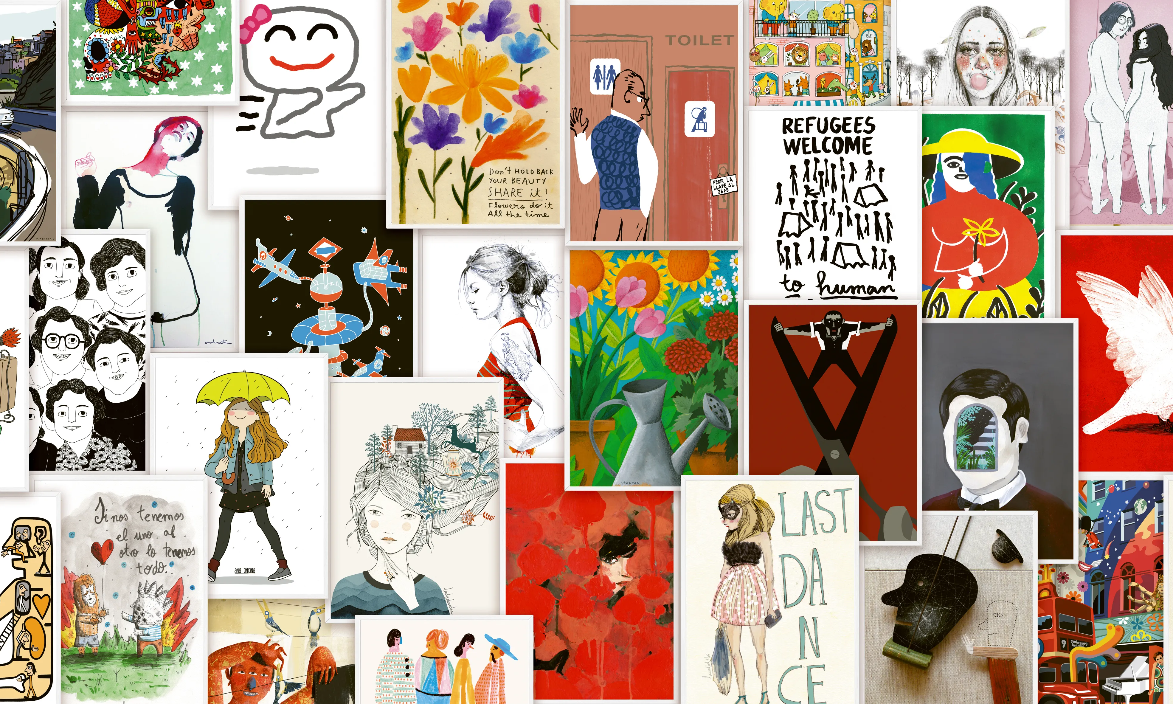 Dos-cents artistes han aportat gratuïtament els seus dibuixos i il·lustracions.