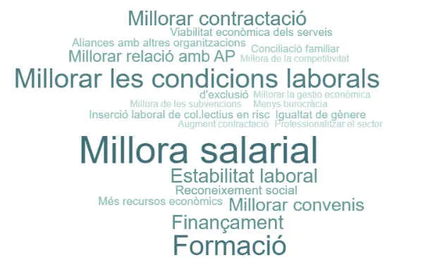 Principals reptes del Tercer Sector Social en l'àmbit de l'ocupació, segons l'informe.