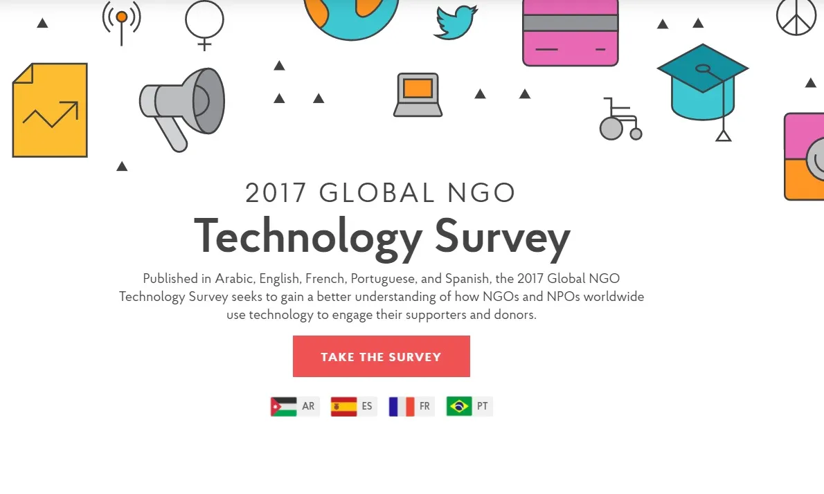 Imatge gràfica de l'Enquesta Global de Tecnologia d'ONG.