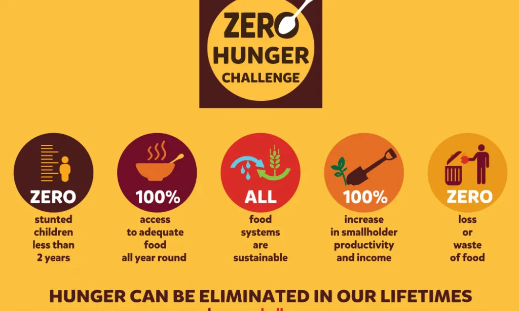 Els 5 punts que proposa el repte Zero Hunger.