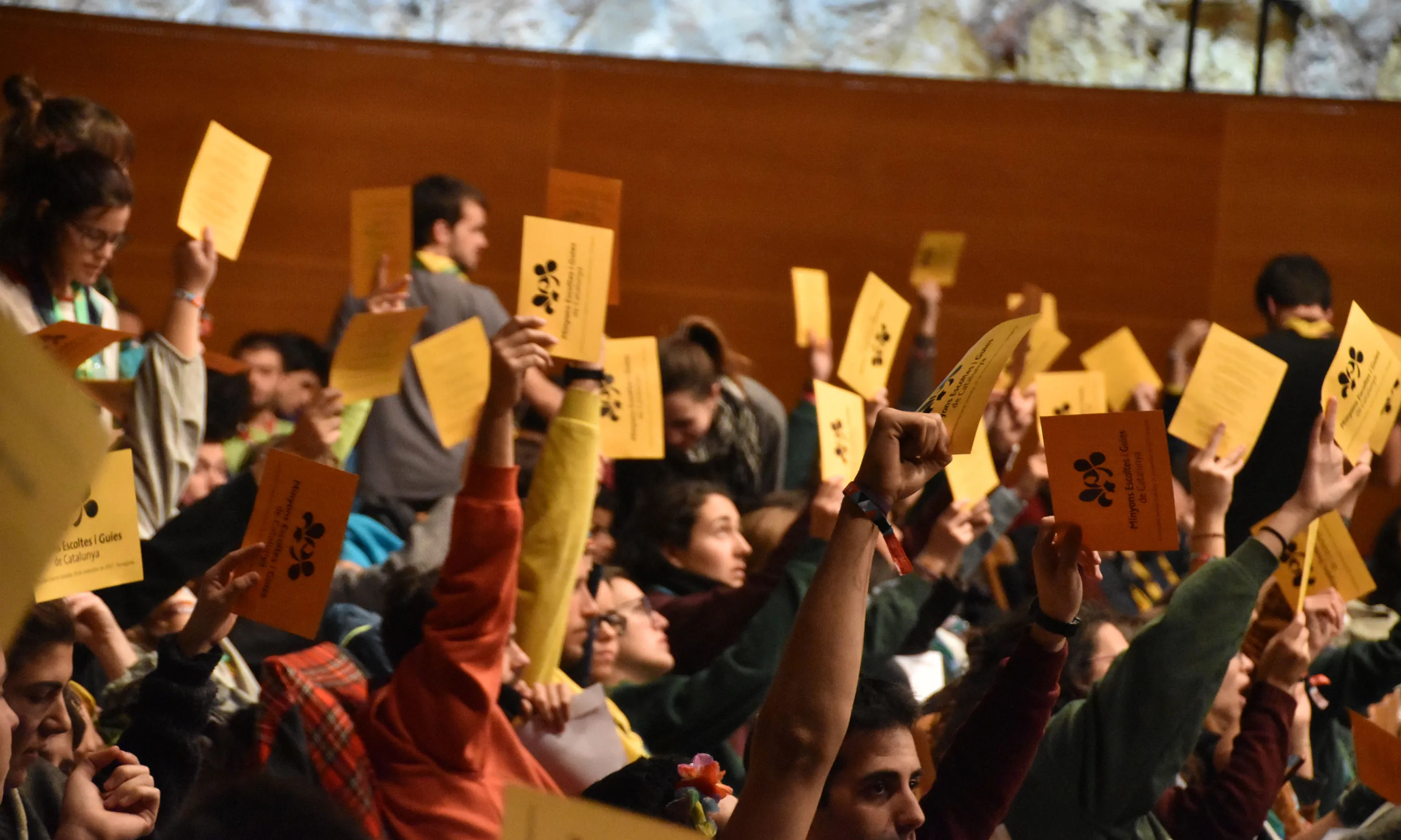 Moment de votacions a l'AGO de Minyons Escoltes i Guies de Catalunya