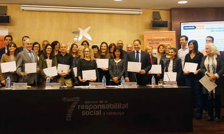 Acte de lliurament de l'Etiqueta Responsable durant la Setmana de la Responsabilitat Social 2016