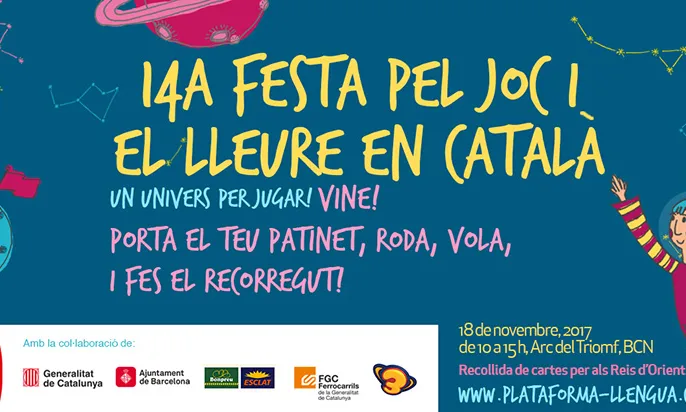 Cartell de la 14a Festa del Joc i el lleure en català