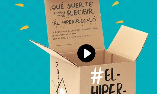 Capsa de l'hiperregal que proposa la Fundació Vicente Ferrer per aquest Nadal.