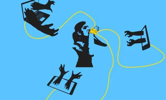Imatge gràfica de la violència exercida contra les dones a Internet.