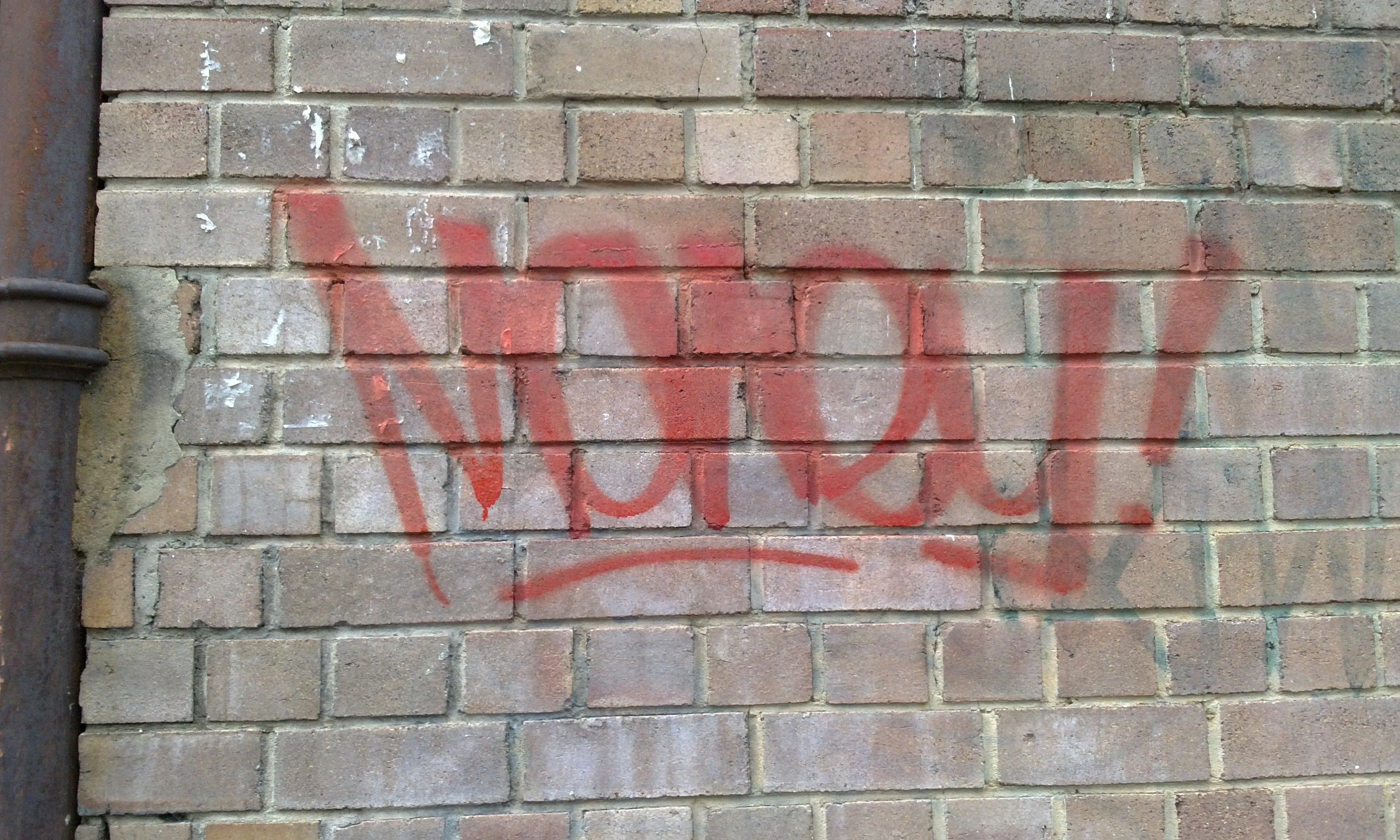 Money com dibuixat en una pared