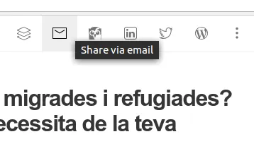 Compartir un article per correu electrònic és molt ràpid i senzill