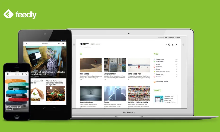 Podem fer servir Feedly en diferents dispositius