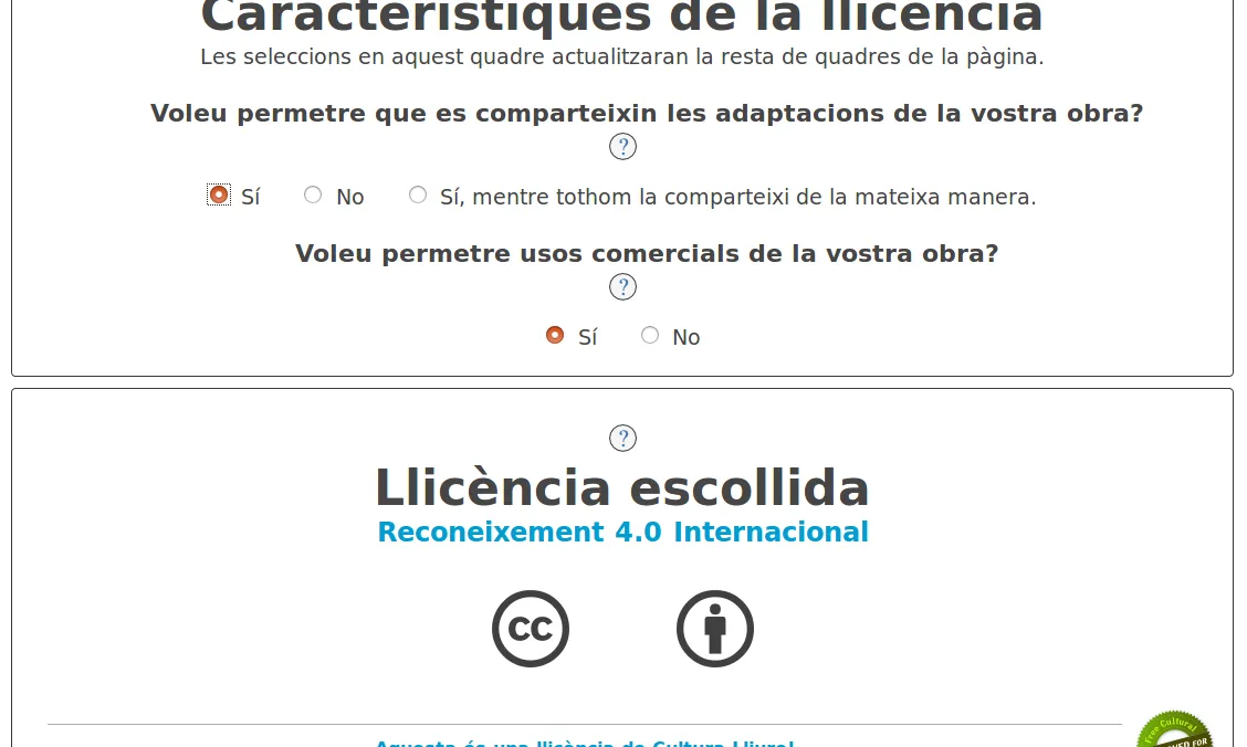 Aquests són els dos passos més importants per crear la llicència