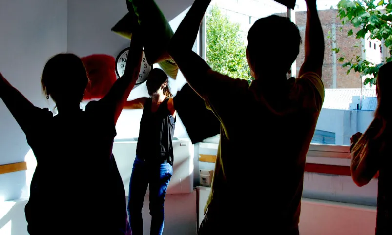 Un dels instants amb les persones usuàries del projecte FILS.