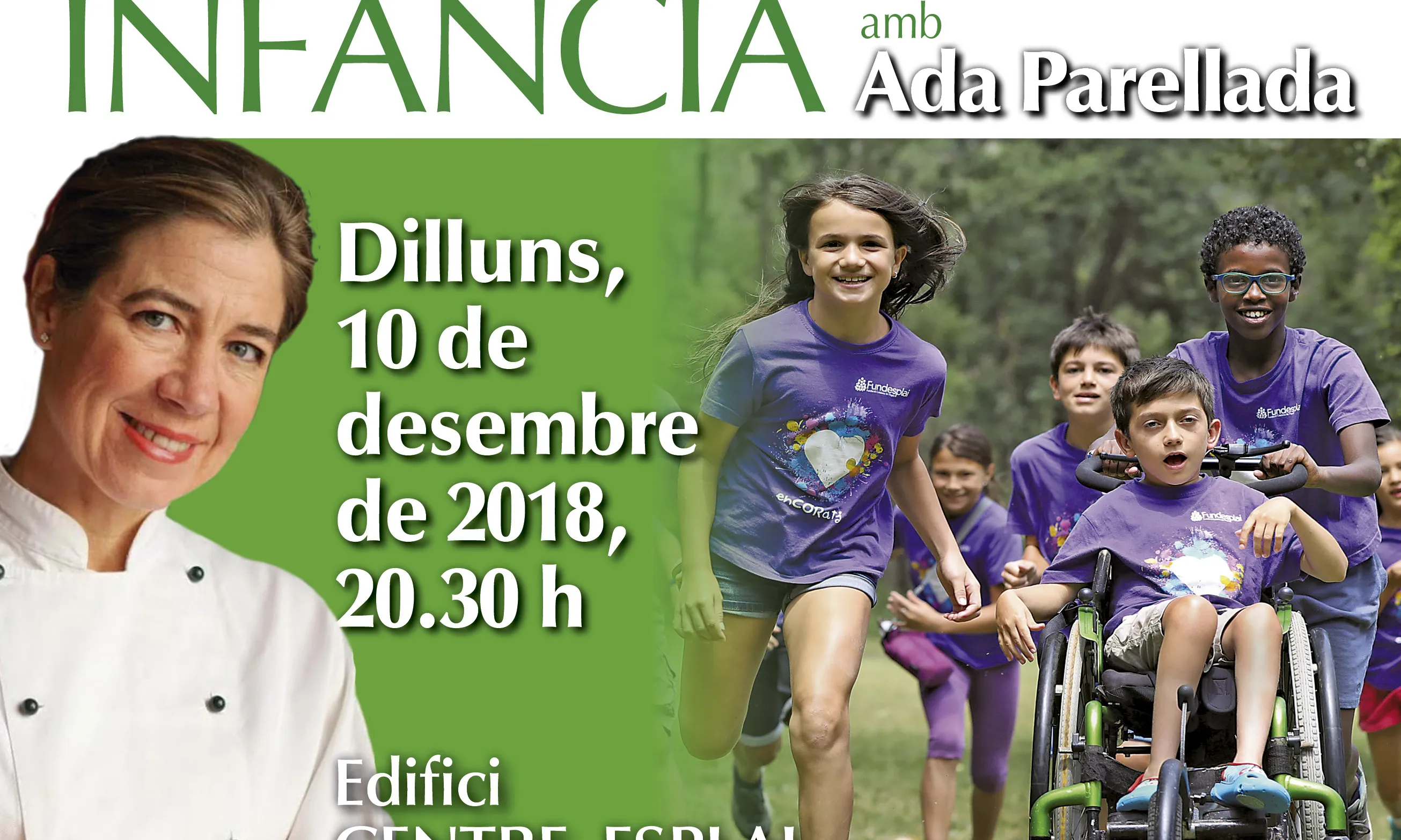 Ada Parellada és la xef encarregada d'el·laborar el menú. Font: Fundesplai.