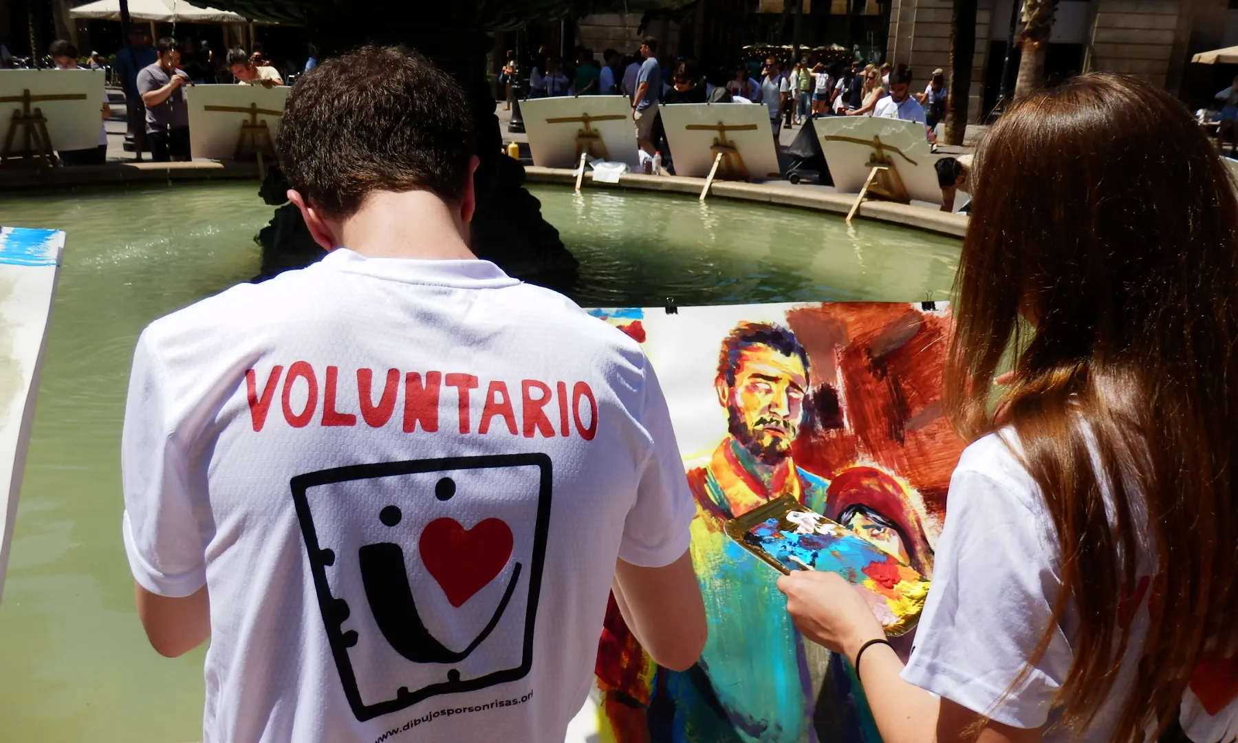 L'activitat tindrà lloc a la Plaça Reial de Barcelona. Font: Dibuixos per Somriures.