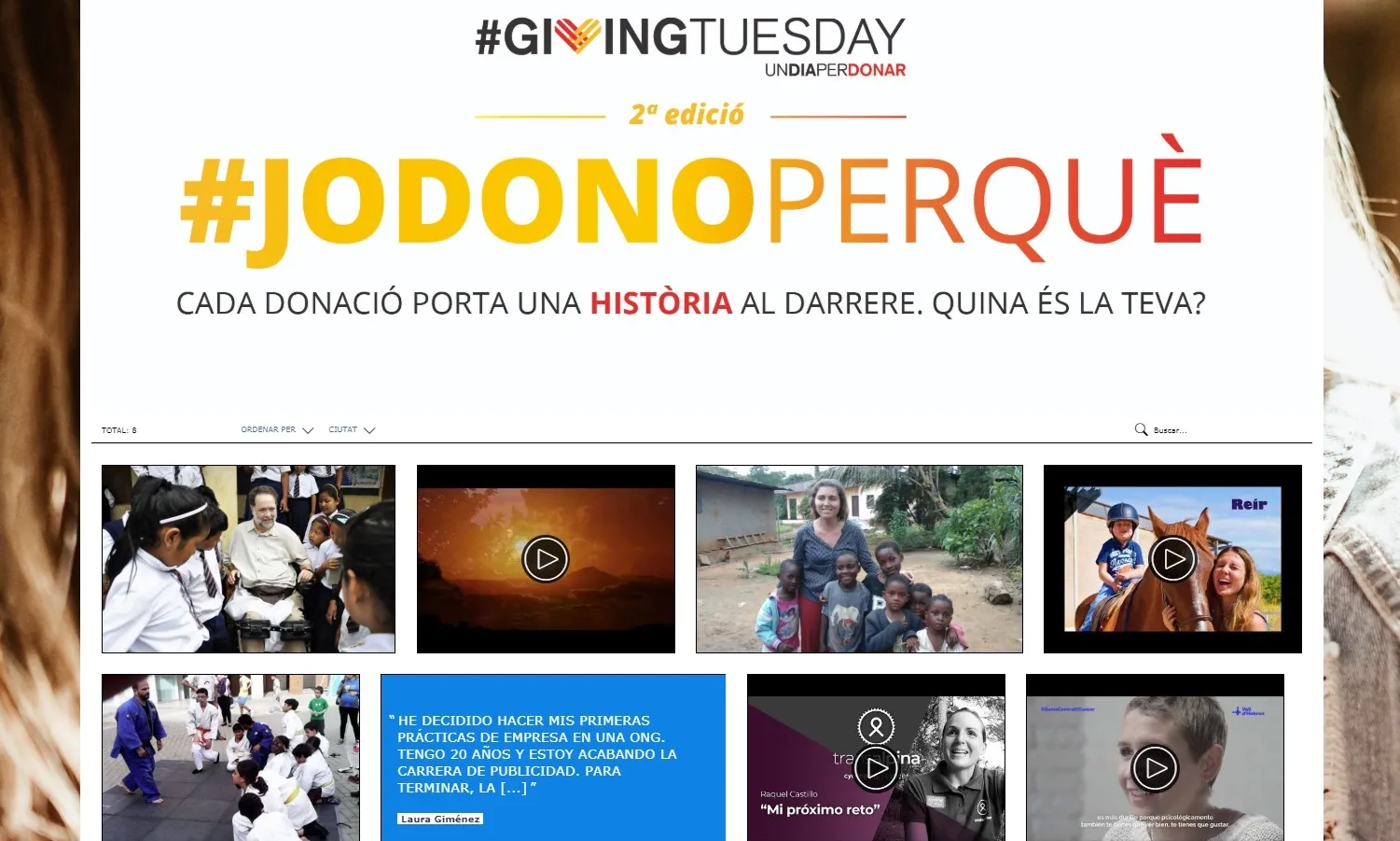 El concurs consta de tres premis, entre ells, el premi a la història més inspiradora. Font: Giving Tuesday.