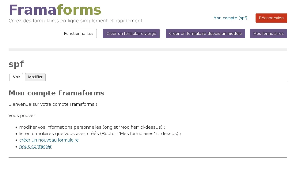 Framaform és una eina per a la creació de formularis del projecte Framasoft