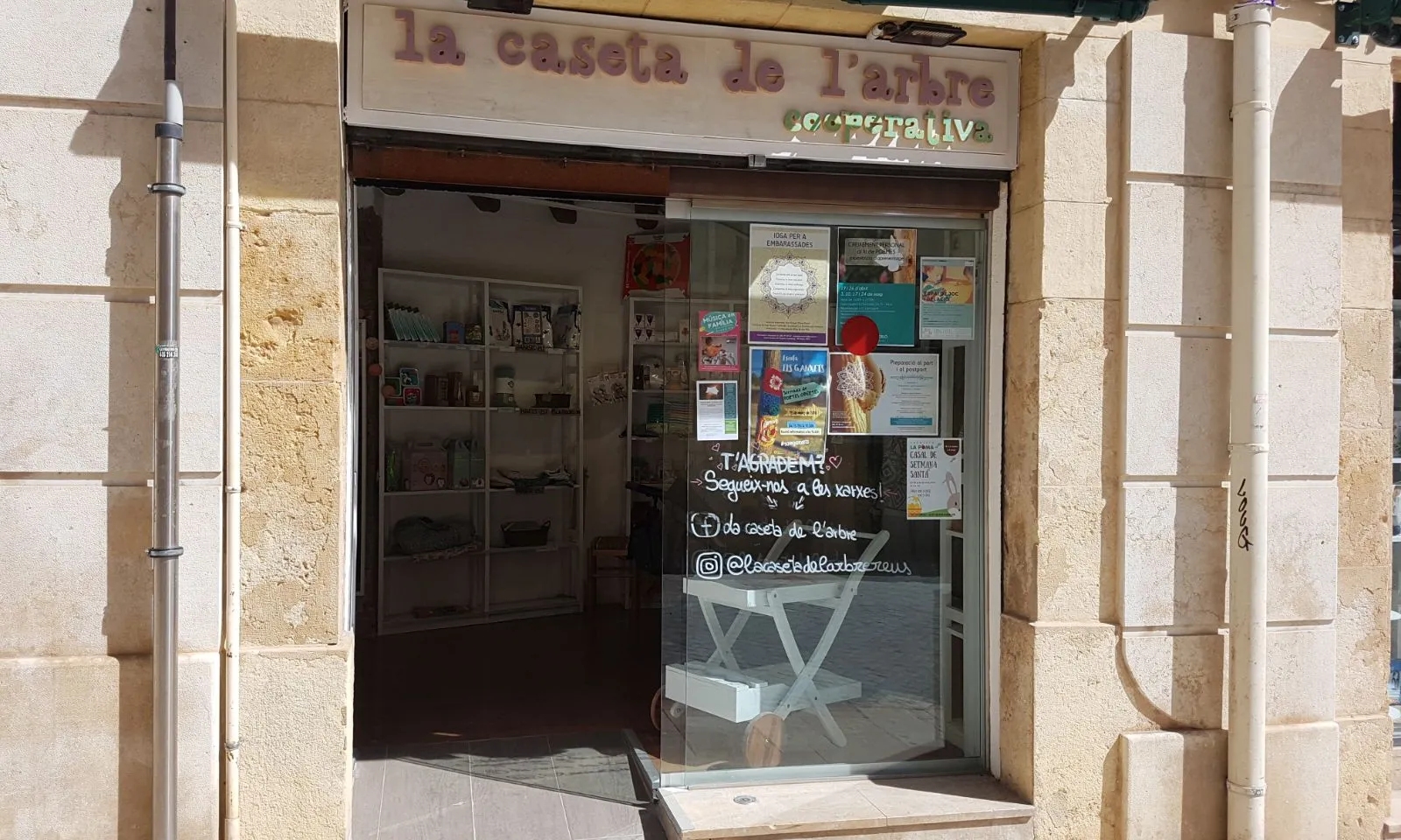 Botiga física de La Caseta de l'Arbre.