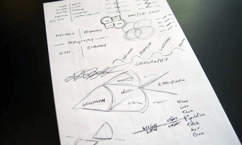 Fotografia d'el disseny a mà de la infografia. Imatge de Nate Burgos. Llicència d'ús CC BY-ND 2.0