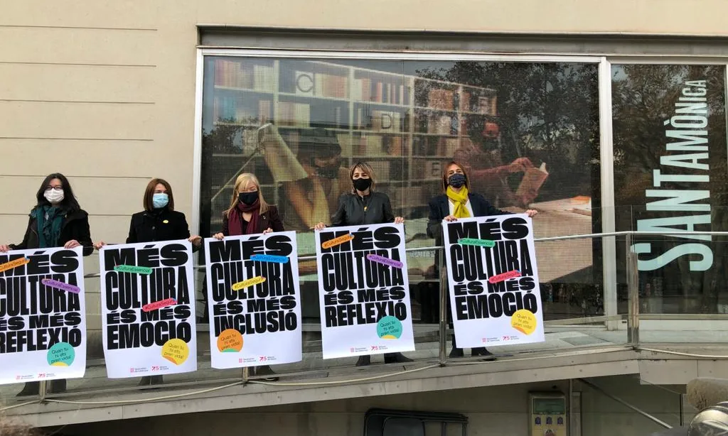 Acte de presentació de la campanya 'Més cultura'.