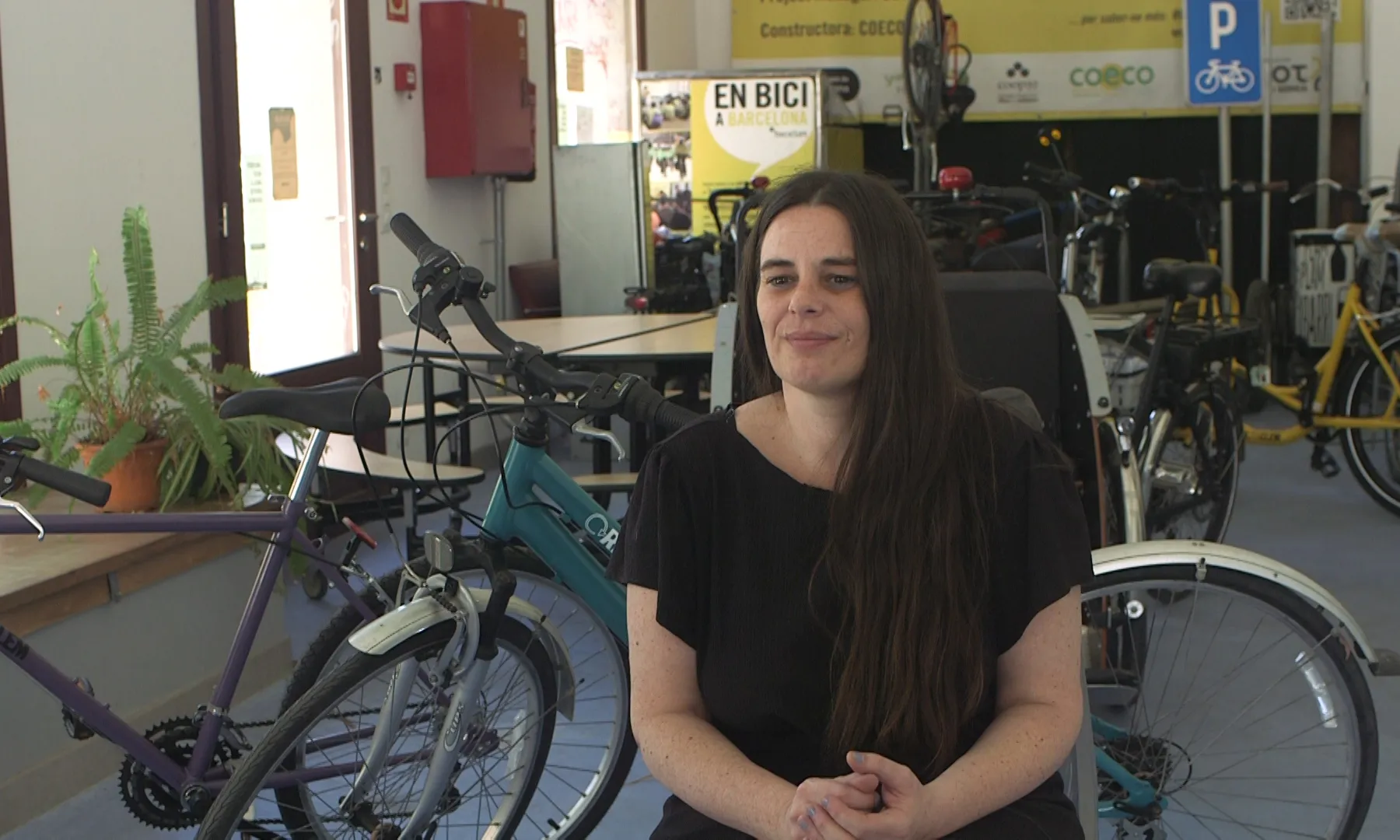 Erika Laguillo, membre de Biciclot al Bicihub.