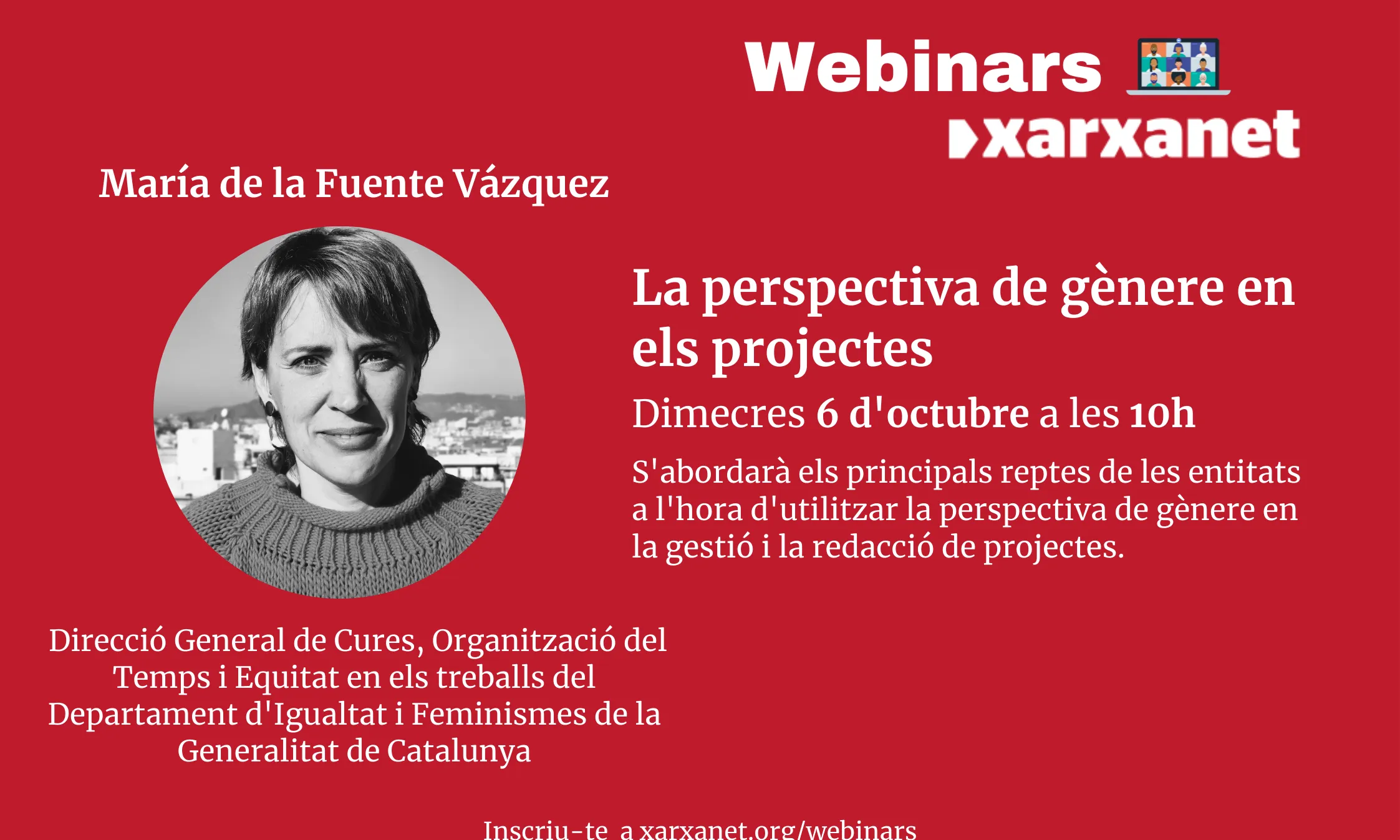 'La perspectiva de gènere en els projectes' amb Maria de la Fuente.