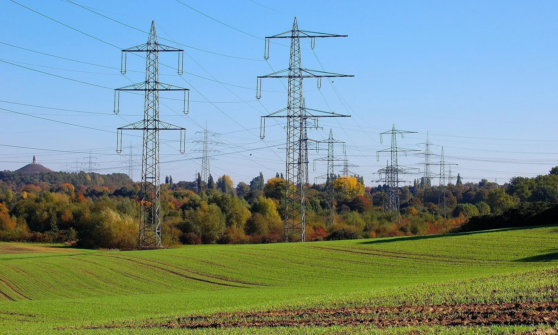Exemple del recorregut enmig dels espais naturals de la infraestructura d'una línia de Molta Alta Tensió.