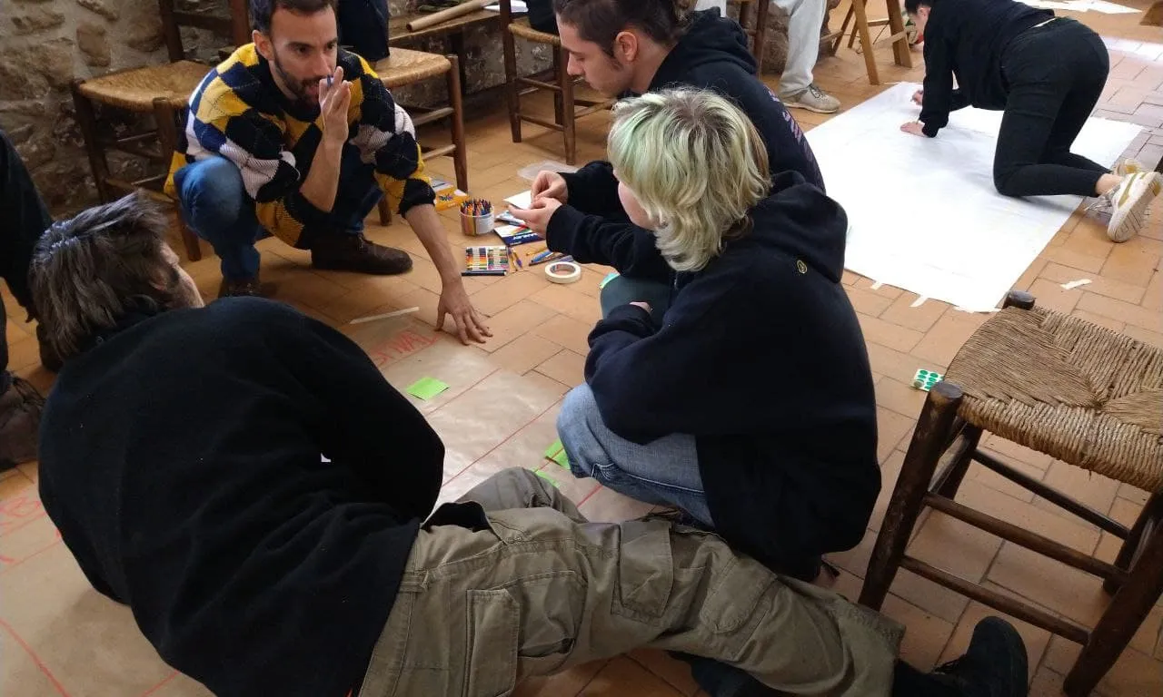 Una de les activitats del primer cap de setmana d'Espurna Camp a la Garrotxa