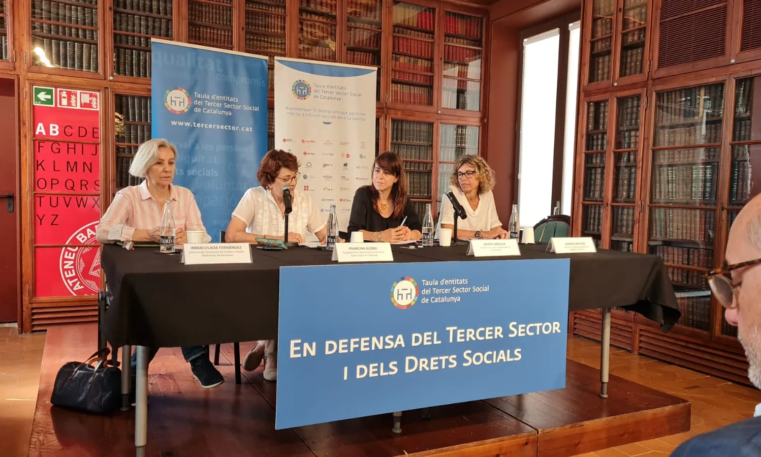 Un moment de l'acte de la Taula d’entitats del Tercer Sector Social de Catalunya, que n'aplega més de tres mil que lluiten contra la pobresa, l’exclusió i les desigualtats.