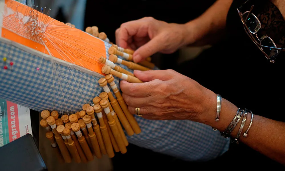 Trobada de puntaires a la FiraGran.