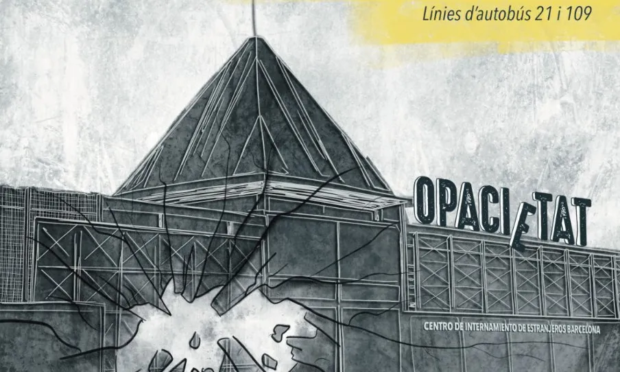 Més d'una cinquanten d'entitats donen suport a la concentració davant del CIE de la Zona Franca.