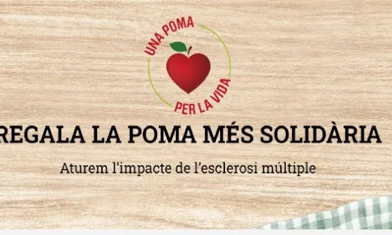 Cartell de la campanya 'Una poma per la vida' que arriba a la quinzena edició.
