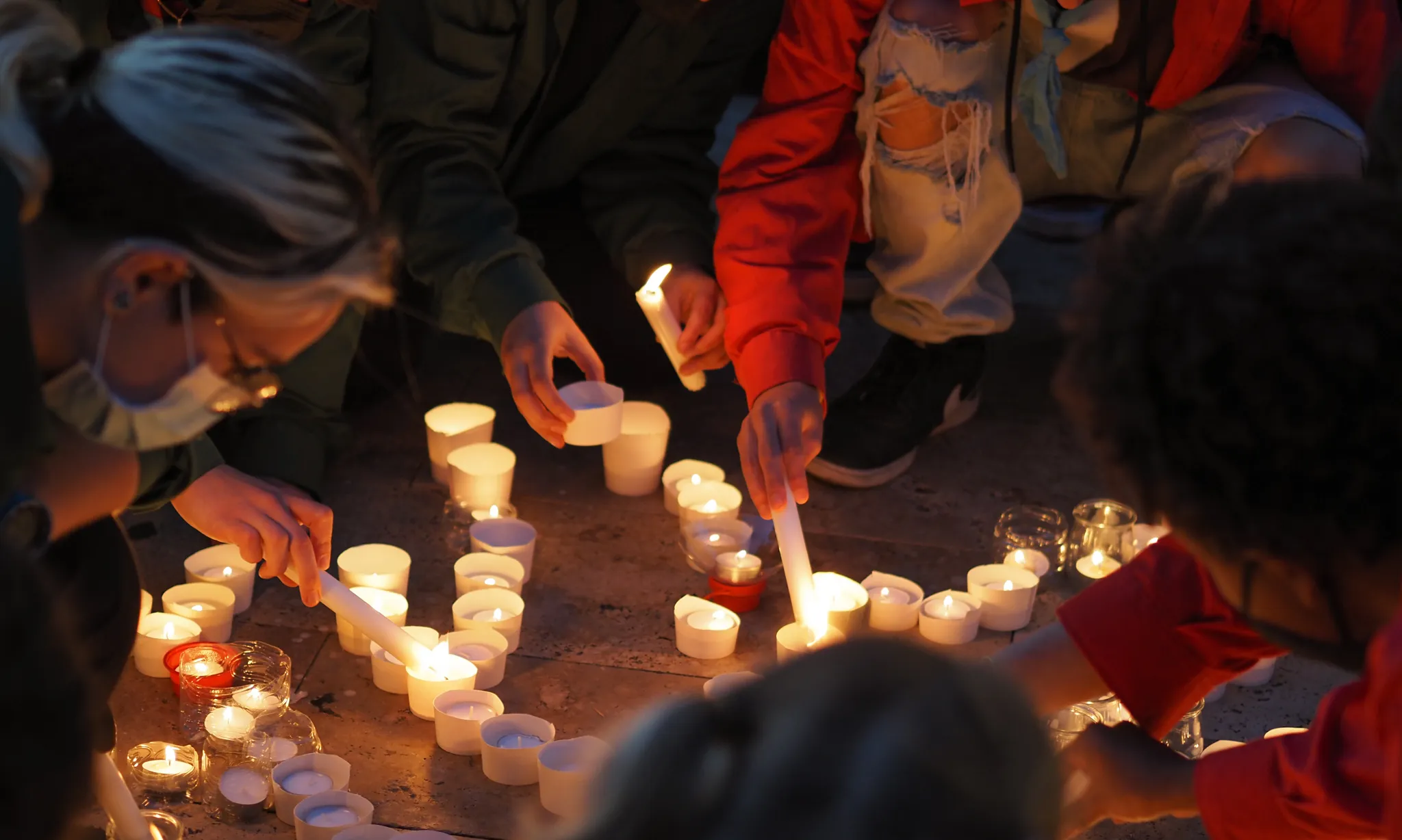 Acte de rebuda de la Llum de la Pau de Betlem 2021, a Badalona