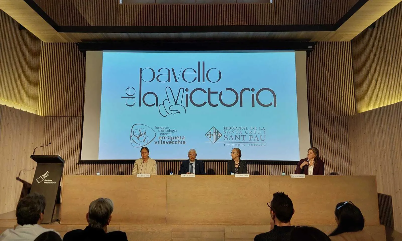 Un moment de la presentació de l'’hospice’ pediàtric, impulsat per la Fundació Enriqueta Villavecchia i l'Hospital de Sant Pau.