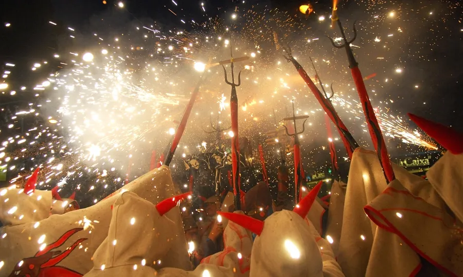 Els Diables de Vilafranca del Penedès en un dels actes festius que organitza