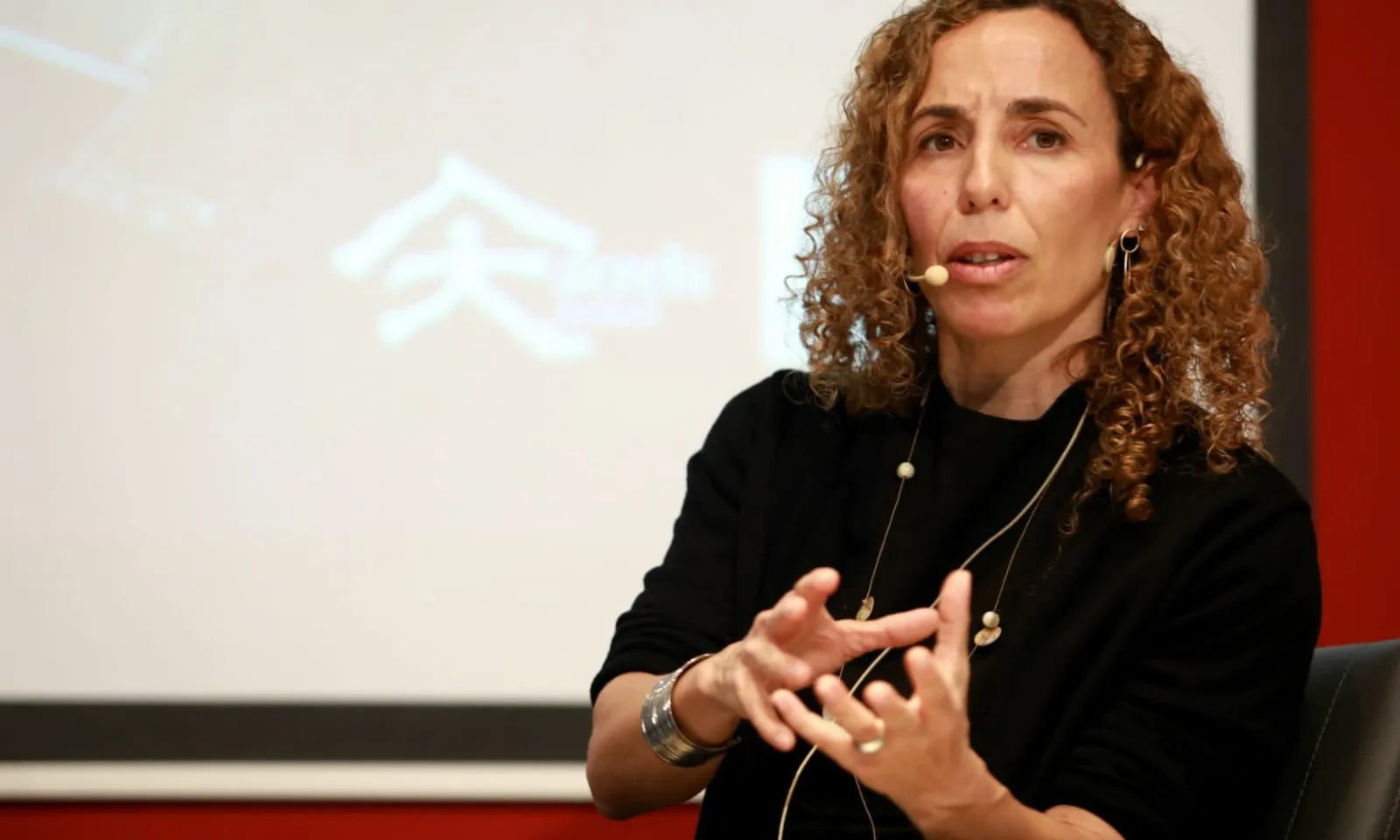 Paola Martínez, especialista en trauma i dissociació, durant la seva intervenció a la jornada. Font: Arrels Fundació.