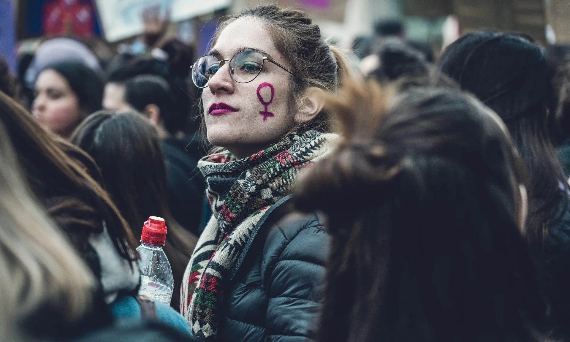 Manifestació del 8 de març per defensar els drets de les dones.