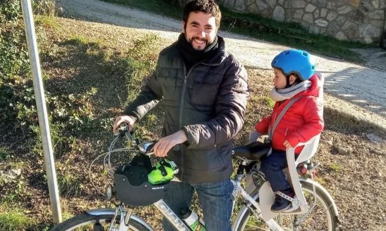 L'Eduard Folch va iniciar l'iniciativa d'Osona amb bici.