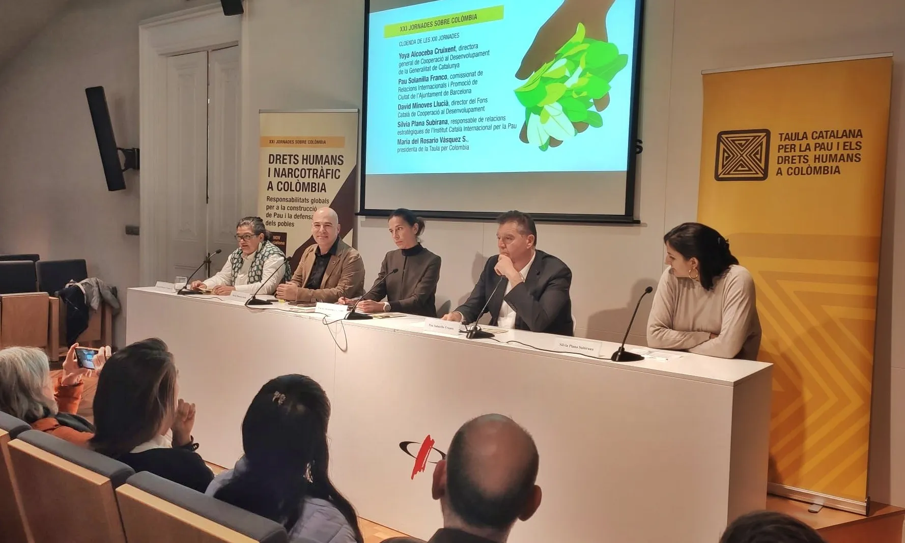  Acte de cloenda de les XXI Jornades organitzades per la Taula Catalana per la Pau i els Drets Humans.