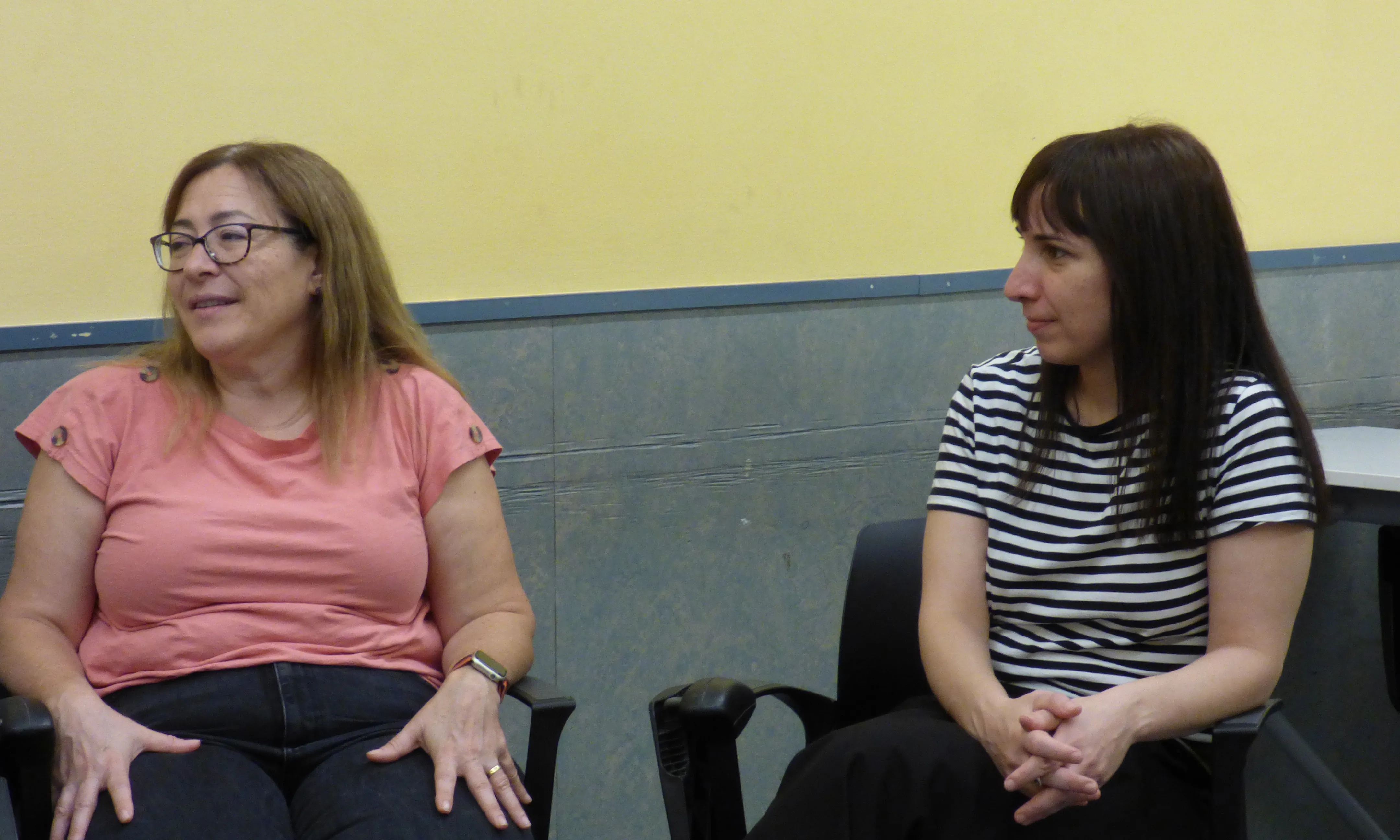 Dolors Martínez i Marina Aguilar van ser-hi presents en aquesta reunió per celebrar el 20è aniversari de Xarxanet.