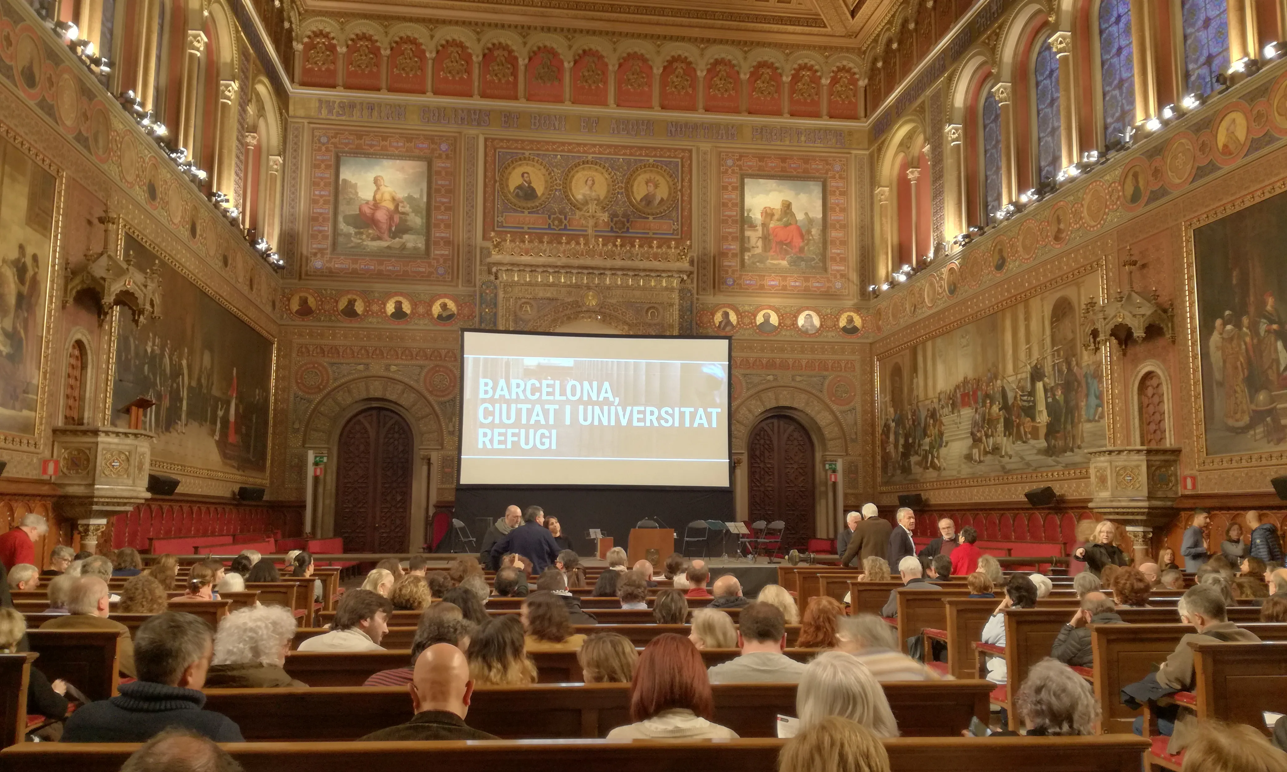 Acte 'Barcelona: Ciutat i universitat refugi'.