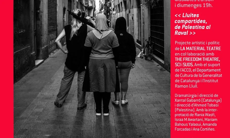 Cartell oficial de l'obra de teatre 'JENIN feat RAVAL'.