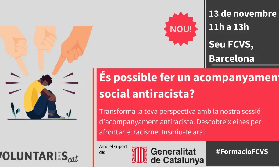 Cartell de la formació: ‘És possible fer un acompanyament social antiracista?’