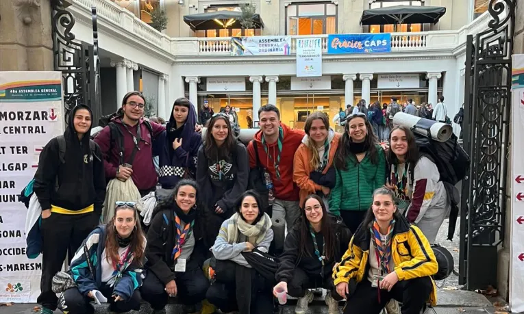 L'equip de caps i quel.les assisteix a l'Assamblea General a Terrassa