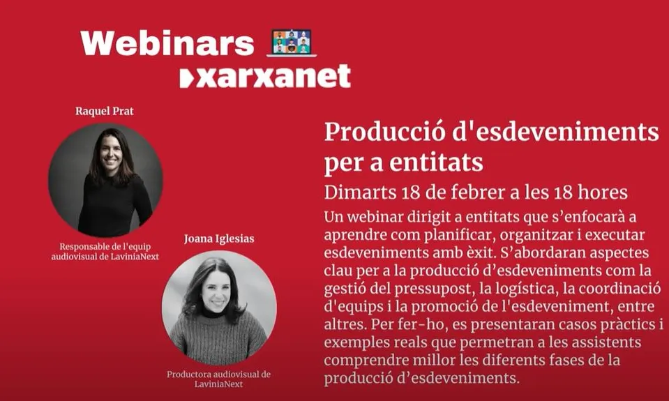 La Raquel Prat i la Joana Iglesias, de LaviniaNext, han exposat els punts clau per organitzar un esdeveniment amb èxit.