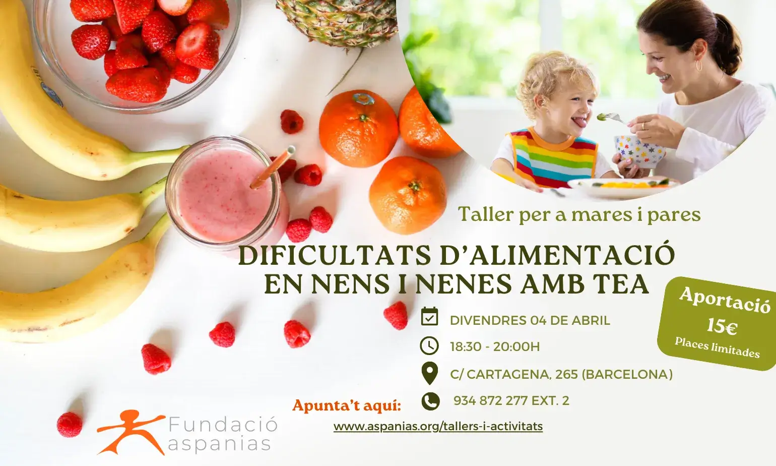 Taller sobre Dificultats d’Alimentació en Nens i Nenes amb TEA